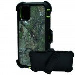 Premium Camo Heavy Duty Case with Clip for iPhone 11 [6.1 inch] (Tree Green)
